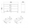 Komoda Iker 711, jackson hickory/biela