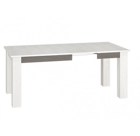 BERNIS 3301 -Jedálenský stôl, laminovaný, biela borovica/biela borovica (ML) (BLANCO3301=PACKAGES) (K150)NOVINKA