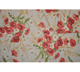 Tkanina Mihra s motívom makovice 280 cm široká