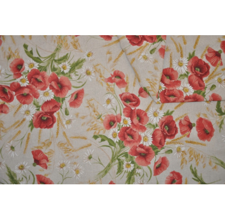 Tkanina Mihra s motívom makovice 280 cm široká