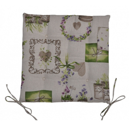 Vankúš sedadla 9 prešívanie - látka fialový motív