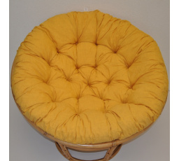 Vankúš deluxe pre kreslo papasan 100 cm - žltá látka