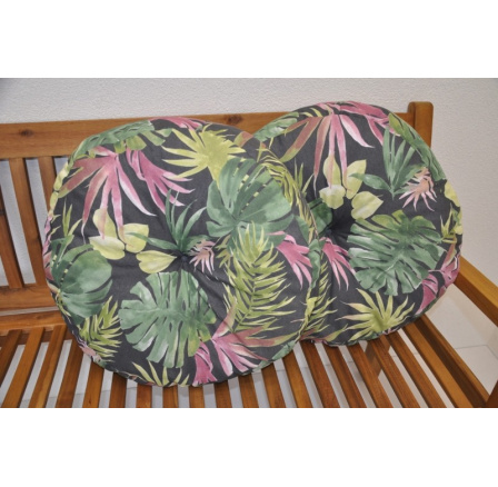 Vankúš okrúhly veľký list Monstera set 2 kusy