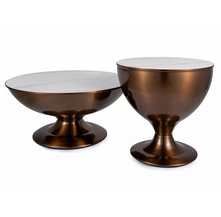 Konferenčné stolíky SALSA, Biela/ Meď