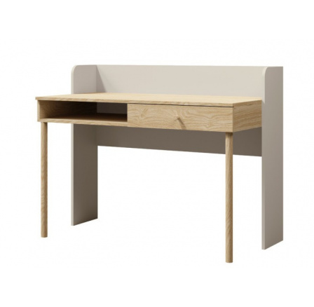 Písací stôl Yuva R11, béžová/dub