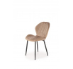 Jedálenská stolička K538 VELVET, Béžový Bluvel 40/Čierna