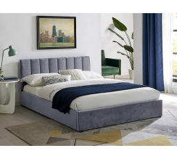 Posteľ s úložným priestorom MONTREAL Velvet, 140x200 cm, sivý Aksamit 192