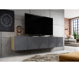 TV skrinka Asha 200 cm - remeselnícka /rivier stone mat