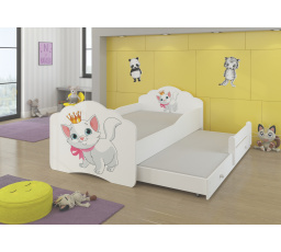 Dvojlôžko s matracmi CASIMO II CAT 160x80 Biele