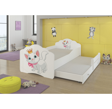 Dvojlôžko s matracmi CASIMO II CAT 160x80 Biele