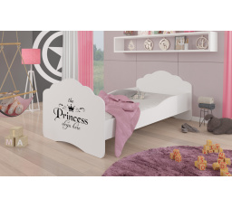 CASIMO PRINCESS BLACK 140x70 Biela posteľ s matracom