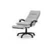Kancelárske stoličky s podnožkou, svetlosivá látka, PC mechanizmus s aretáciou