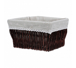 Koš regálový, barva hnědá.