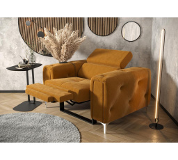 Kreslo ORION, relax 110 cm - oranžová