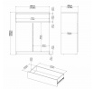 Komoda SIMPLICITY 075 Čierny mat