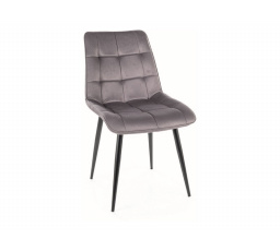 ELEGANTNÁ MONOLITICKÁ STOLIČKA S ČIERNYM RÁMOM / J. ŠEDÁ 85