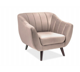 Kreslo ELITE 1 VELVET, béžová Bluvel 28/Wenge