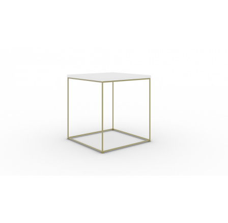 Stolík kávový Adina Zlatý+Biely