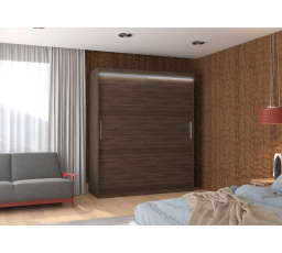 Posuvná skriňa s LED osvetlením LINCOLN 180 Choco+Choco
