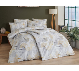 Obliečky bavlna 140x200, 70x90cm Swanlake béžový zipsový uzáver