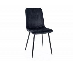 Jedálenská stolička ALAN VELVET, čierny Bluvel 19/čierny mat
