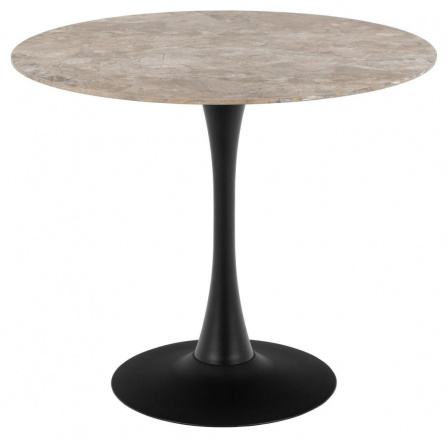 Stôl Malta leštená keramika hnedá Aberta