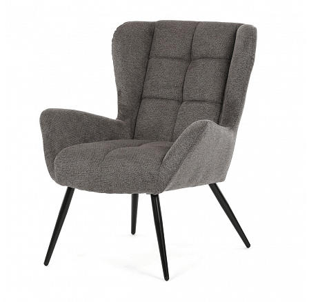 Křeslo ušák, šedá, látka, AK-H9206 GREY2 Křeslo ušák, šedá, látka, AK-H9206 GREY2