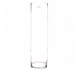 Váza skleněná - tvar válec, výška 60 cm, čirá
