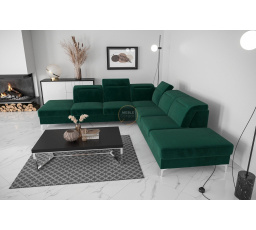 Rohová sedacia súprava OSLO MAX 295x295 - zelená, pravá