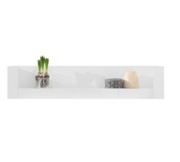 Regál BERGEN - BE12, biely Lux + biely vysoký lesk