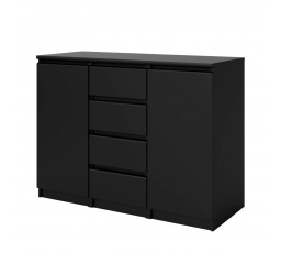 Komoda SIMPLICITY 077, Čierny mat