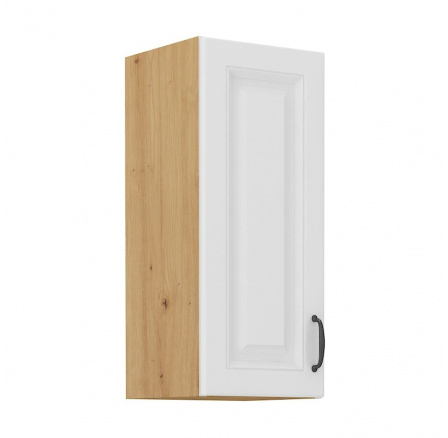 Kuchynská horná skrinka STIPE 30 G 72 1F, Biela/Dub artisan