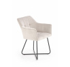 Jedálenská stolička K377, béžový zamat