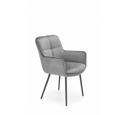 Jedálenská stolička K463, sivá/čierna