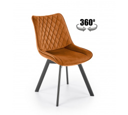 Jedálenská otočná stolička K520, Škoricová/Čierna