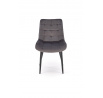 Jedálenská stolička K580, Sivý Velvet/Čierna
