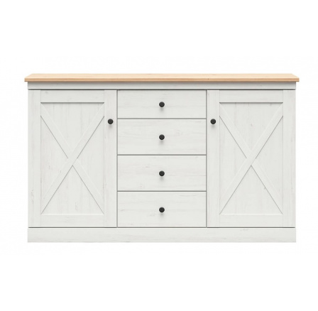 FRIJA KOM2D4S biela borovica andersen/dub remeselník