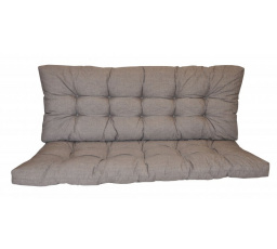 Vankúš na záhradnú hojdačku 140 cm - sivá látka