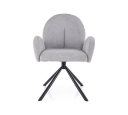 Jedálenská otočná stolička PLANET RAVEN, sivá 06/čierna
