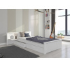 Posteľ ALDEX SHELF 200x90 Biela+Sonoma