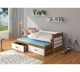 Dvojlôžko s matracmi TIARRO 200x90 Oak+White