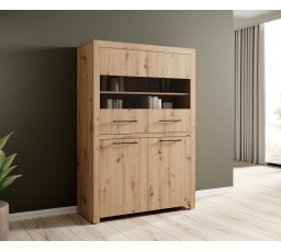 Nízka vitrína JANEZ Artisan+Čierna