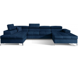 Rohová sedacia súprava v tvare U EDUARDO, Monolith 77 Ľavá