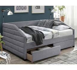 Posteľ NADIA 120x200 cm, Sivý Aksamit 142
