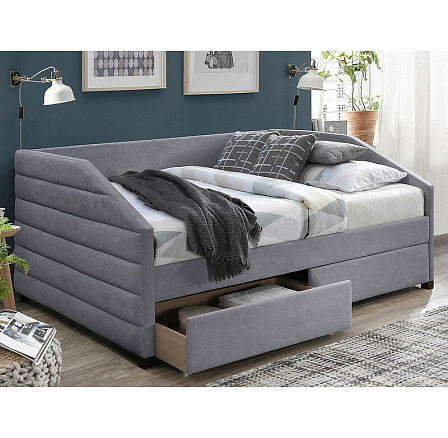 Posteľ NADIA 120x200 cm, Sivý Aksamit 142