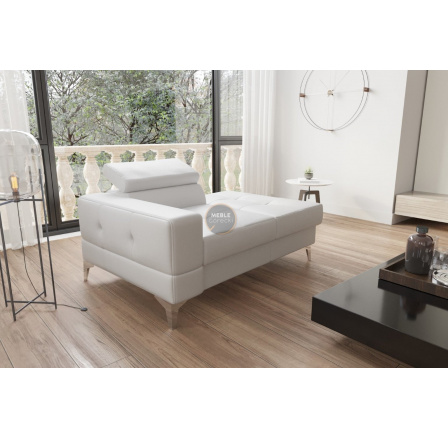 Sofa leňoška TOSCANIA 135 cm - biela eko koža, pravá strana Sofa leňoška TOSCANIA 135 cm - biela eko koža, pravá strana