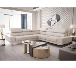 Rohová sedacia súprava MILANO MAX 270x270 cm prírodná koža - Koža ecru