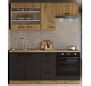 Dvířka na myčku s panelem MODENA - ZM 570x446, Dub Artisan/Černý mat+Dub Artisan