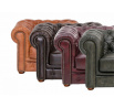 Sedacia súprava Chesterfield Classic 3+2+1 koža zelená