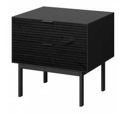 Nočný stolík SEAN, Čierna/Masív čierna